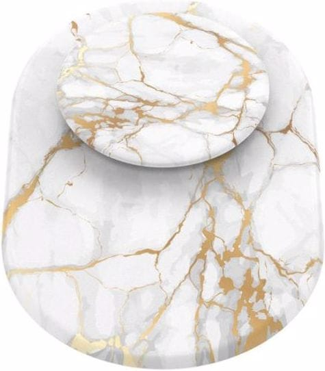 PopGrip MagSafe Finger Griff Halterung (Austauschbarer Top) für Apple iPhone (805662) - Gold Lutz Marble