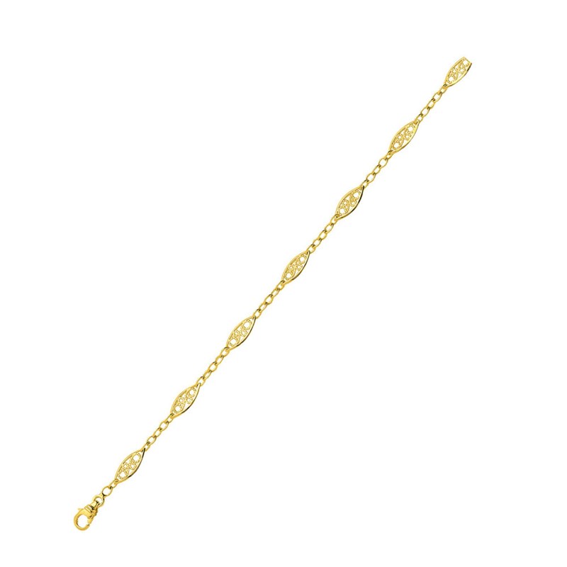 Bracelet Femme - Or 18 Carats - Longueur : 18 cm