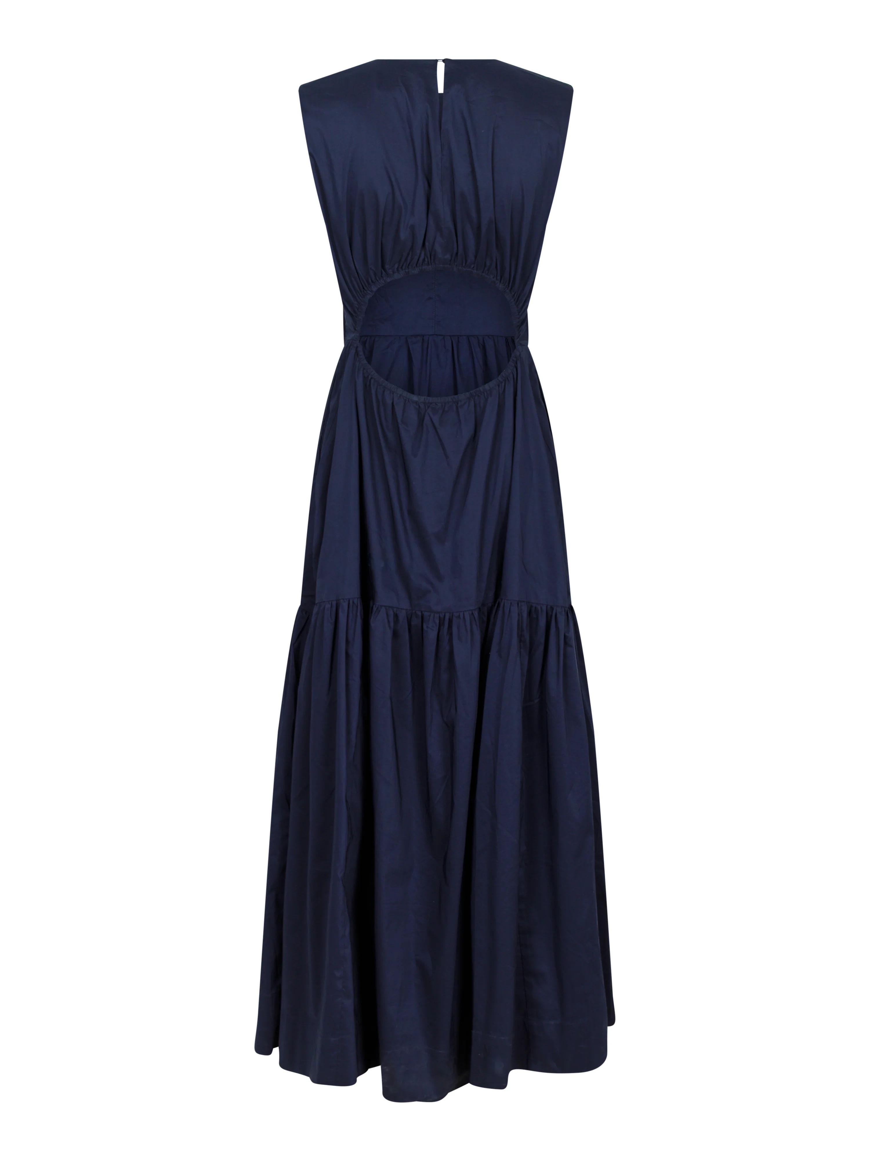 Neo Noir  Eysha Poplin lang kjole - Navy