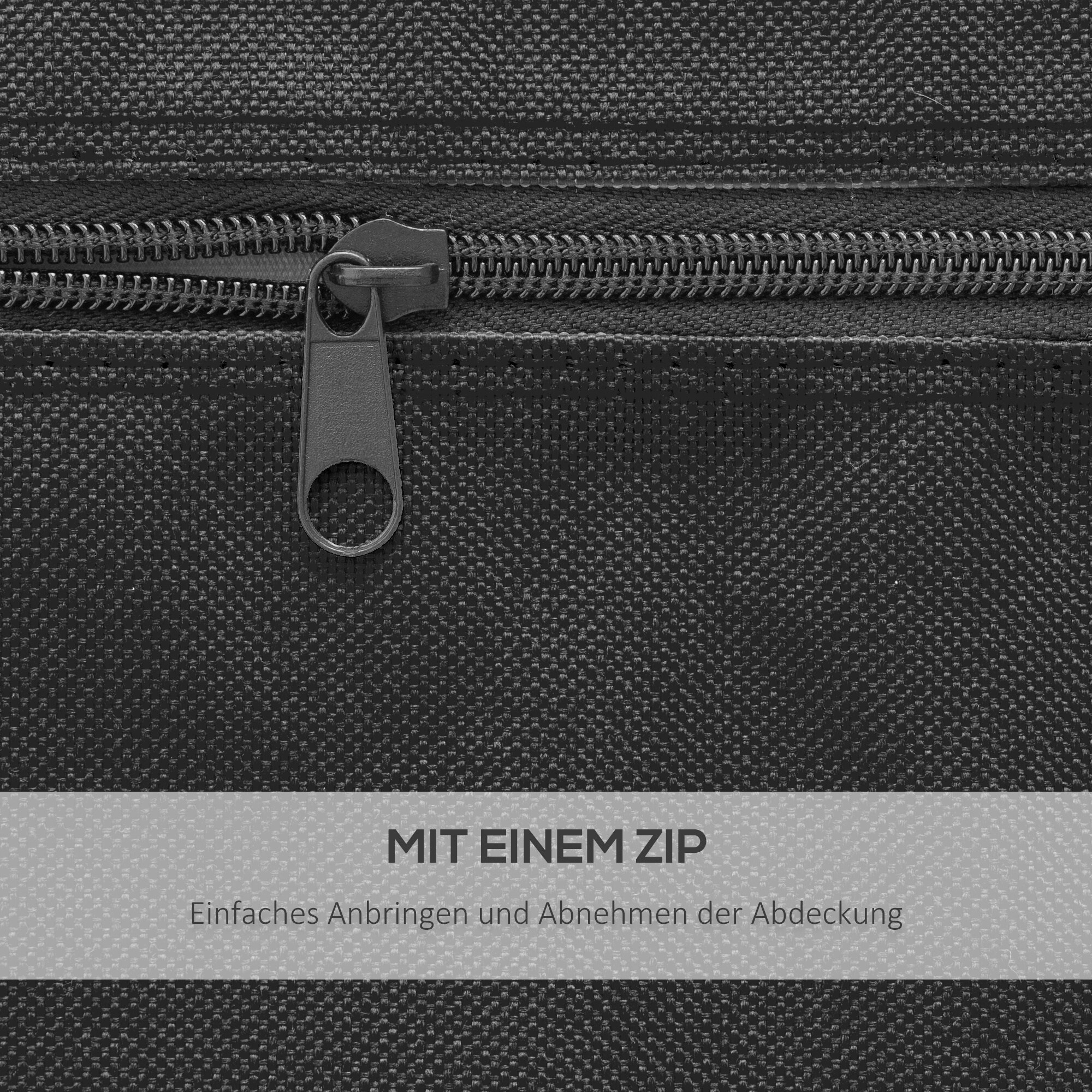SPORTNOW Tischtennisplatte Abdeckung mit Reißverschluss schwarz 275L x 153B x 5H cm