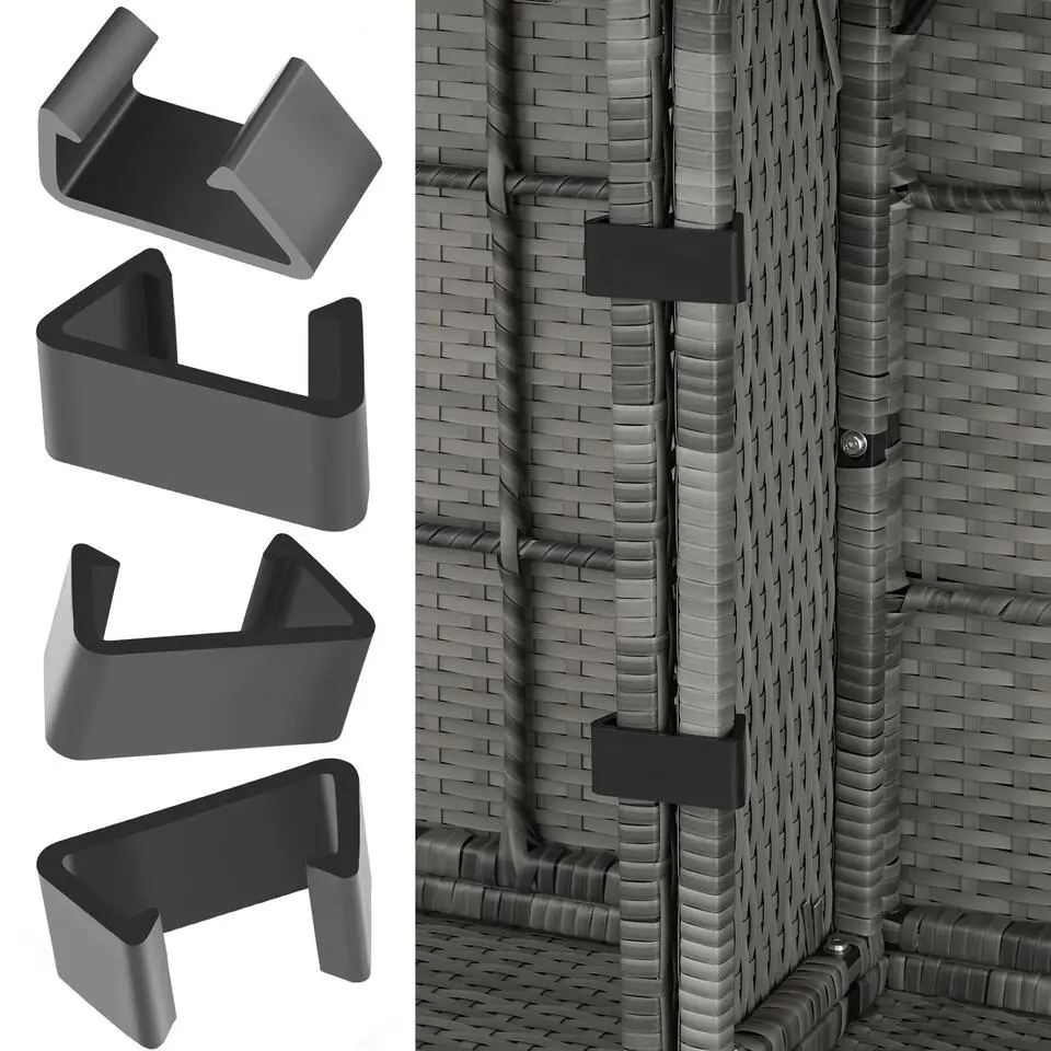 tectake - loungeset - wicker - grijs