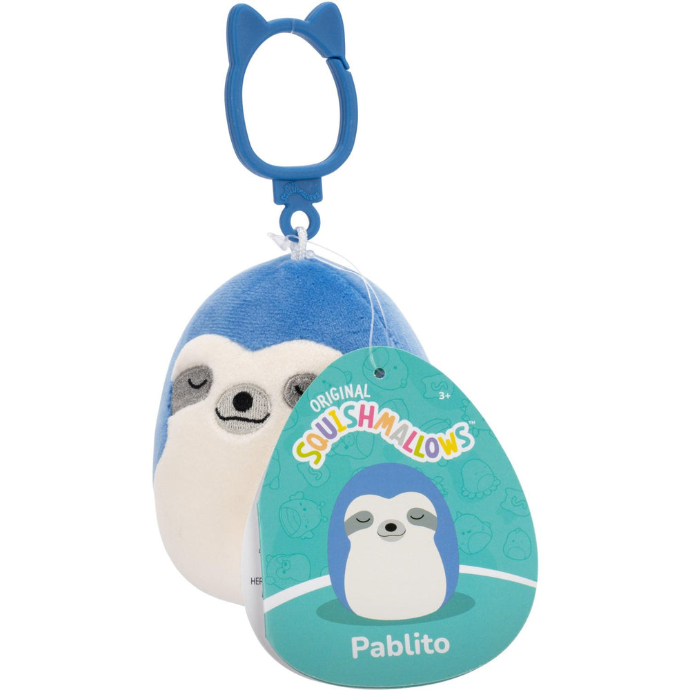 Køb Squishmallows 9 Cm P22 Clip-on Pablito Blue Sloth