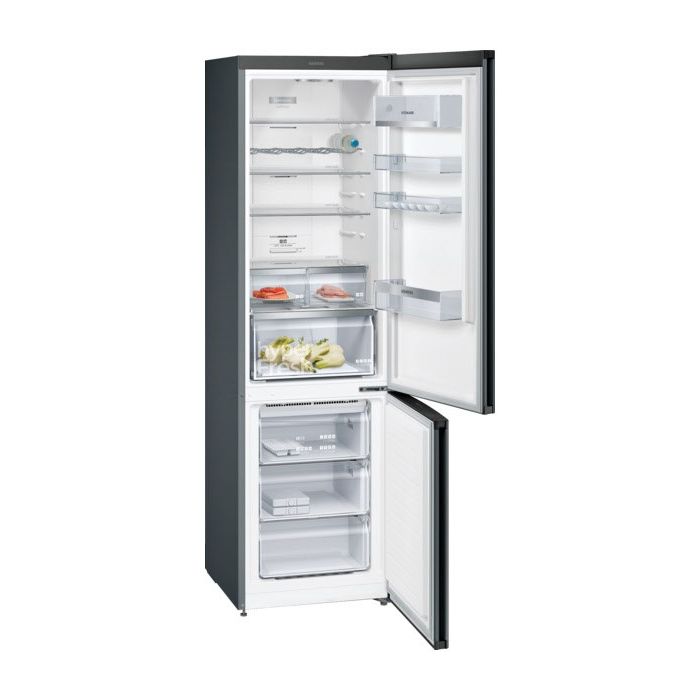 Siemens Kühl-Gefrierkombination iQ300 KG39NEXEB Black Steel