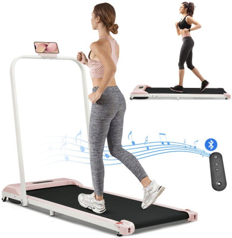 Loopband - 2 in 1 - Met Afstandsbediening - Snelheid 1-6 km/u - LED-display - Bluetooth-luidspreker - Telefoonhouder
