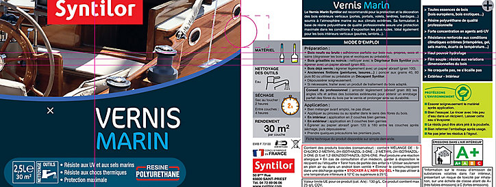 Vernis extérieur marin Incolore Satiné Syntilor - 2.5 L