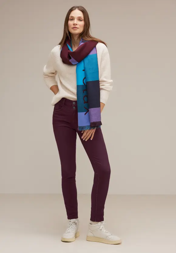 Farbige Slim Fit Jeans - plummy wine washed