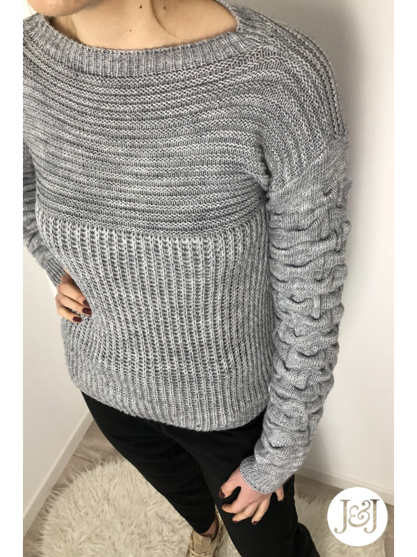 Pull à mailles gris  « Zurich »