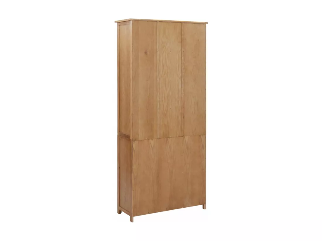 Bibliothèque avec 4 portes 90x35x200 cm Bois de chêne et verre