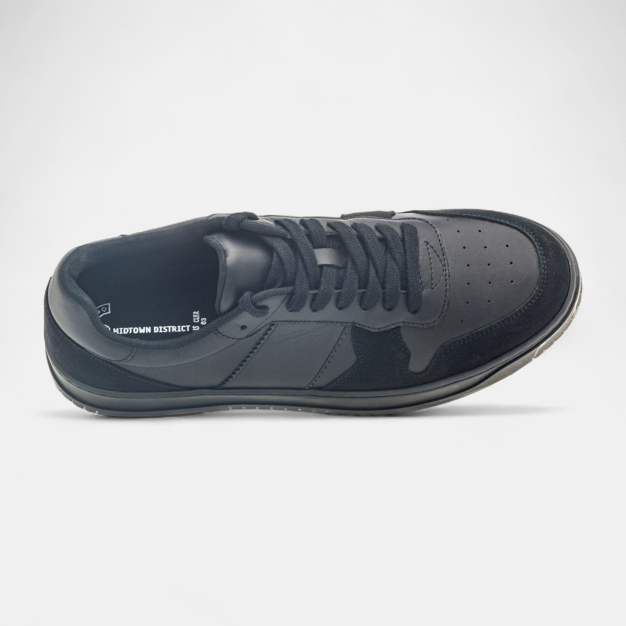 Baskets basses Homme en cuir noir
