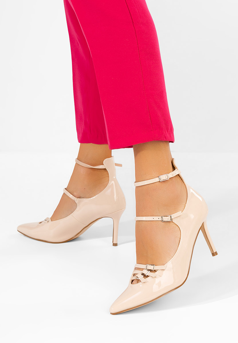 Chaussures à talon aiguille beige Monalisa