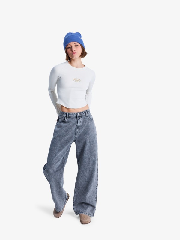 Laidback Low Lava Jeans à coupe ample Noir Femme