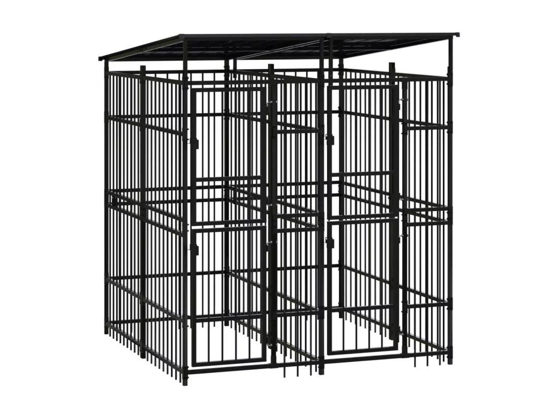 Chenil cage enclos pac noire 192 x 192 x 200 cm 02_0041757