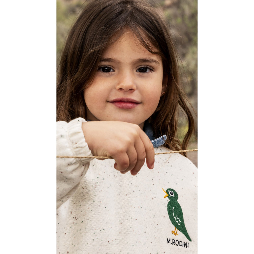 Køb Mini Rodini Offwhite Bird Emb Neps Sweatshirt
