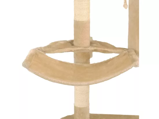 Arbre à chat avec griffoirs en sisal Montage mural 194 cm Beige