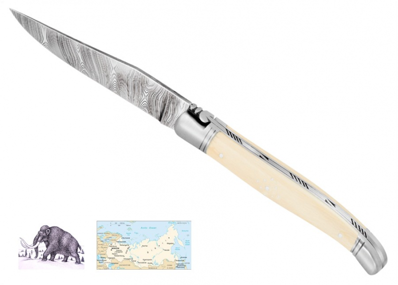 Couteau Laguiole avec un manche en Ivoire de Mammouth