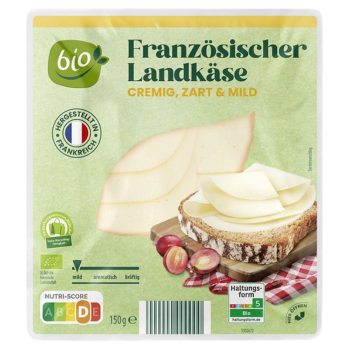 GUT BIO Bio-Französischer Landkäse 150 g, Natur