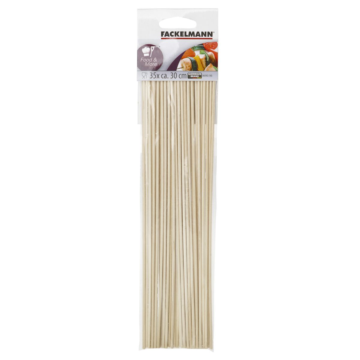 Lot de 35 pics à brochettes de 30 cm Wood Edition Fackelmann