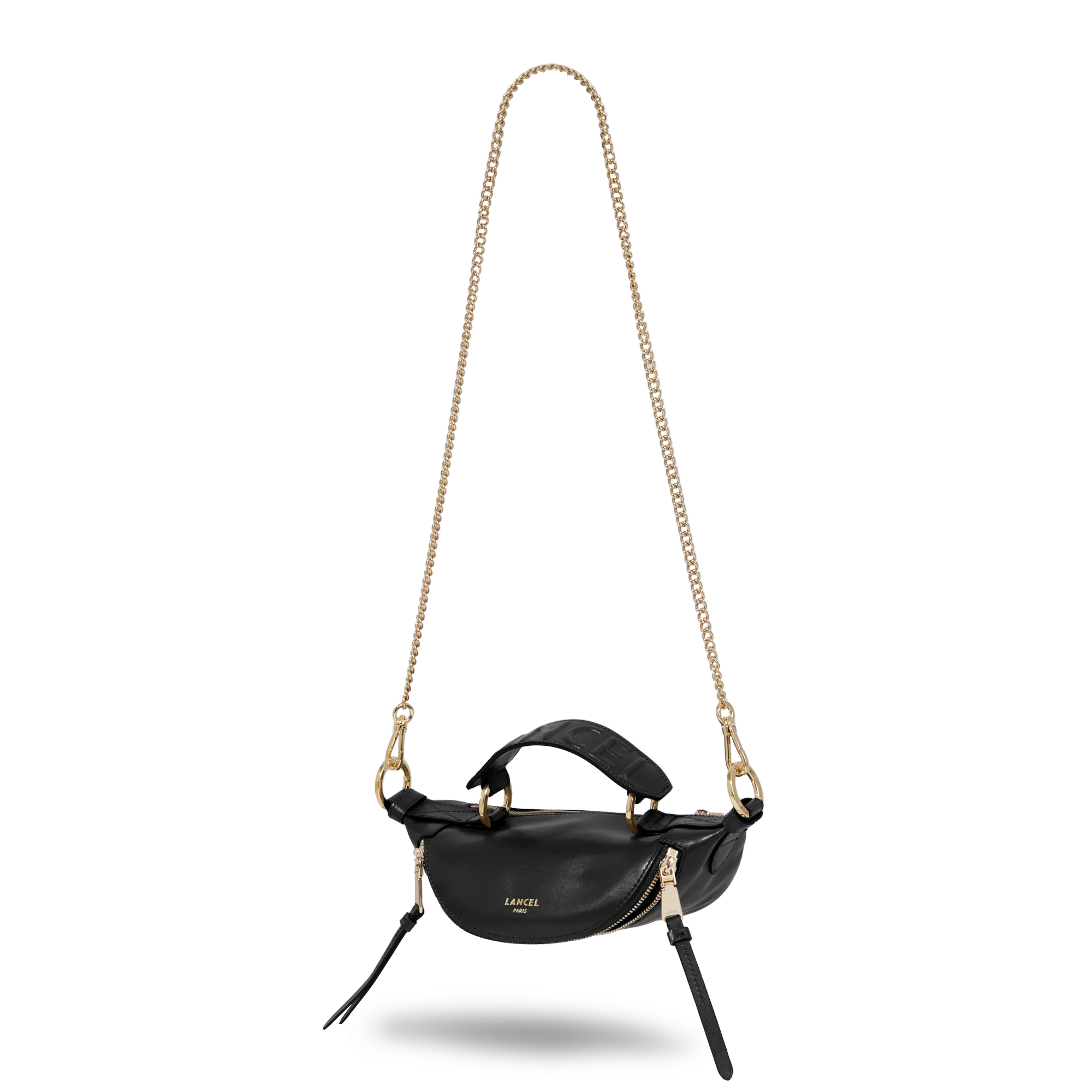 Mini sac porté croisé  Origami de Lancel-Noir