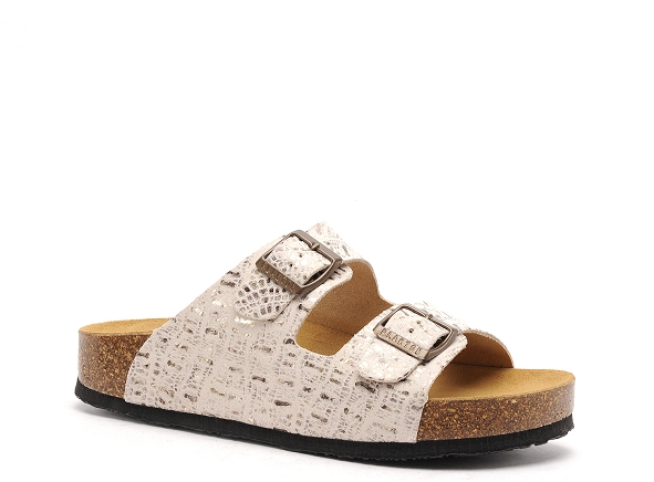 Plakton mules et sabots plats femme cp beta beige