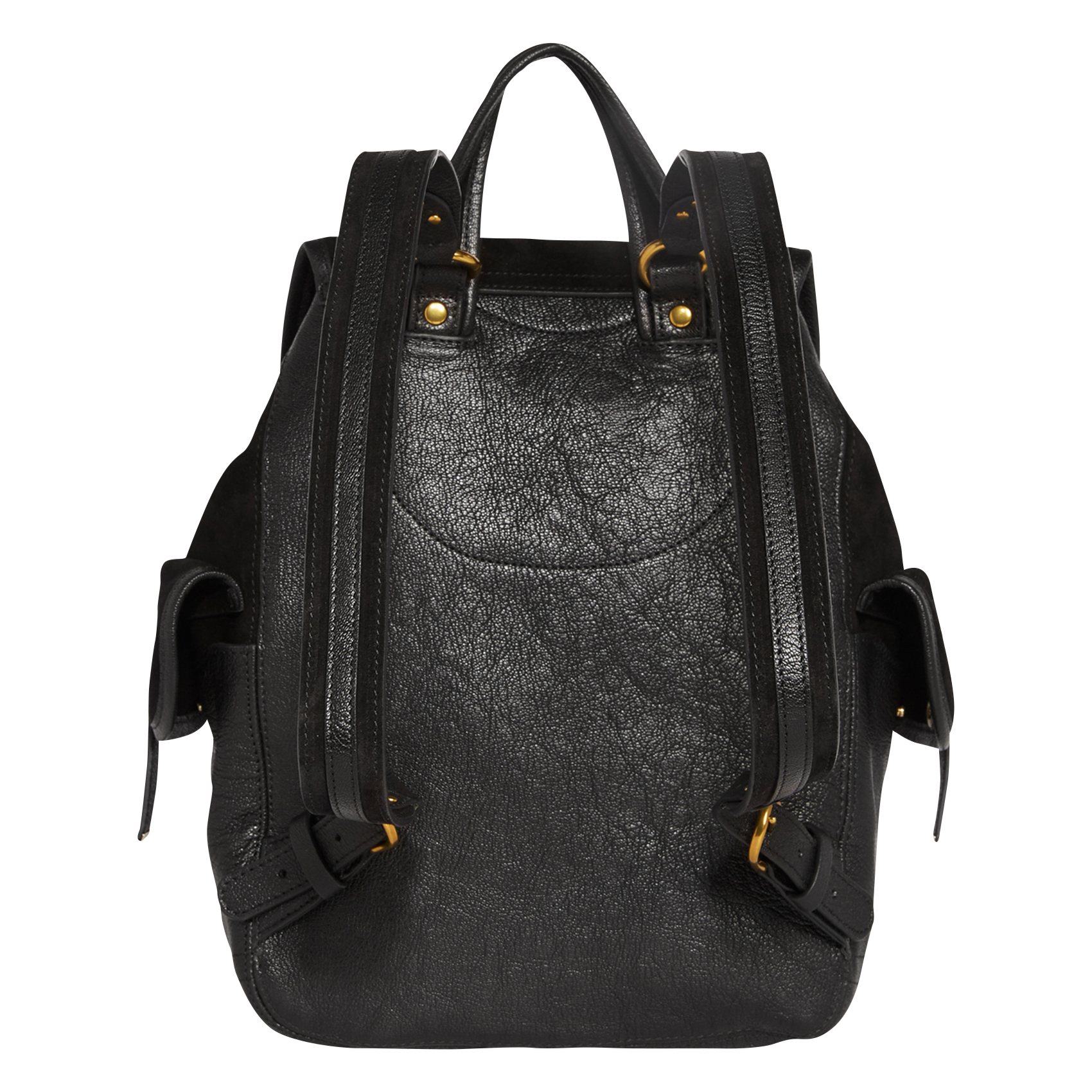 STAN - Sac à dos en cuir velours | Noir