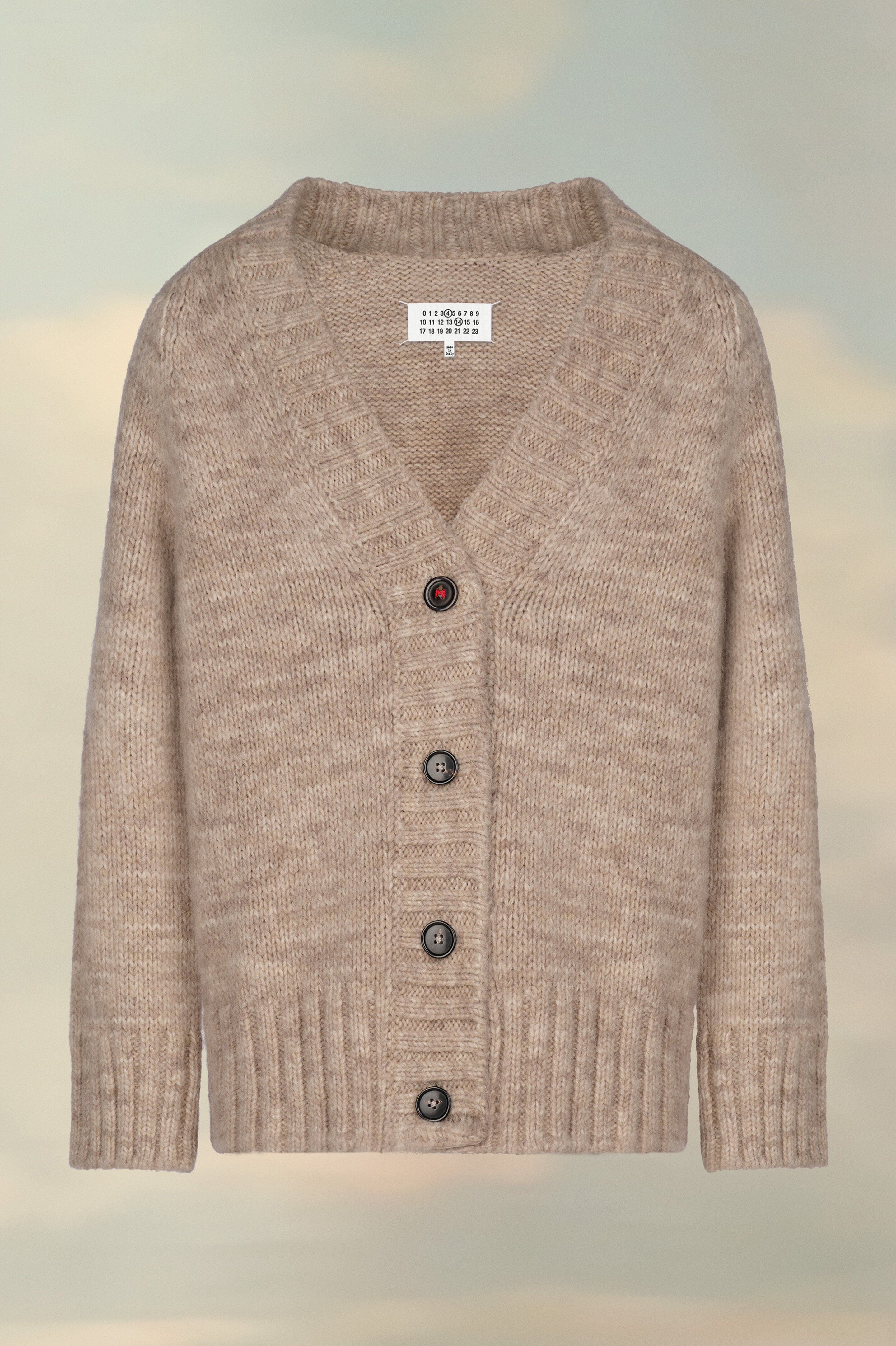 Cardigan à teinture botanical Brun clair