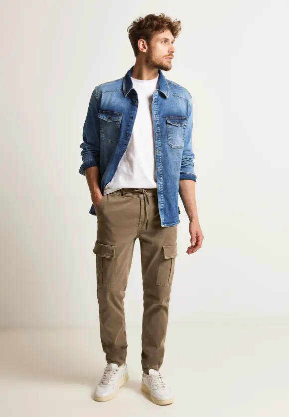Relaxed Fit Cargo Hose - dune brown