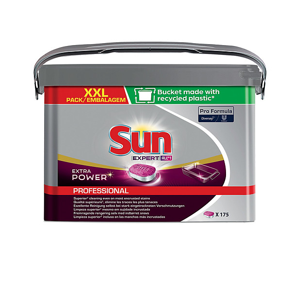 Tablettes lave-vaisselle cycle long Sun Extra Power, boîte de 175