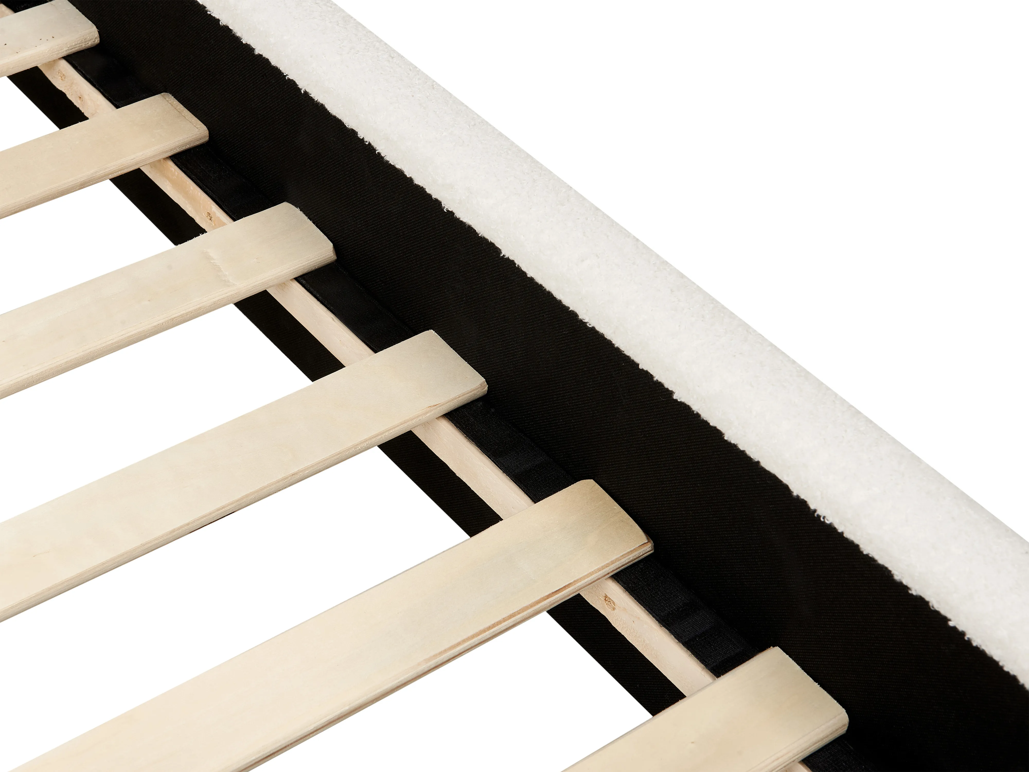 Kinderbed Bouclé ANET 90 x 200 cm Gebroken wit