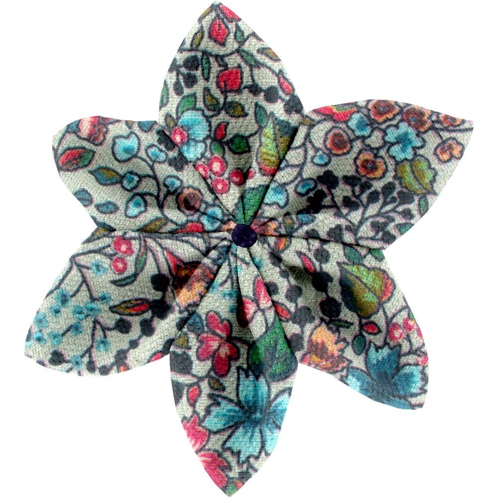 Barrette Fleur Étoile 4 Fleur Mentholé