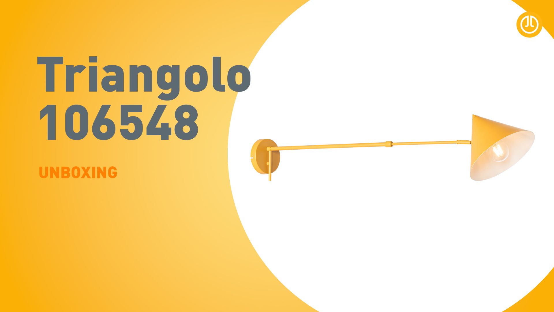 Design wandlamp geel verstelbaar - Triangolo