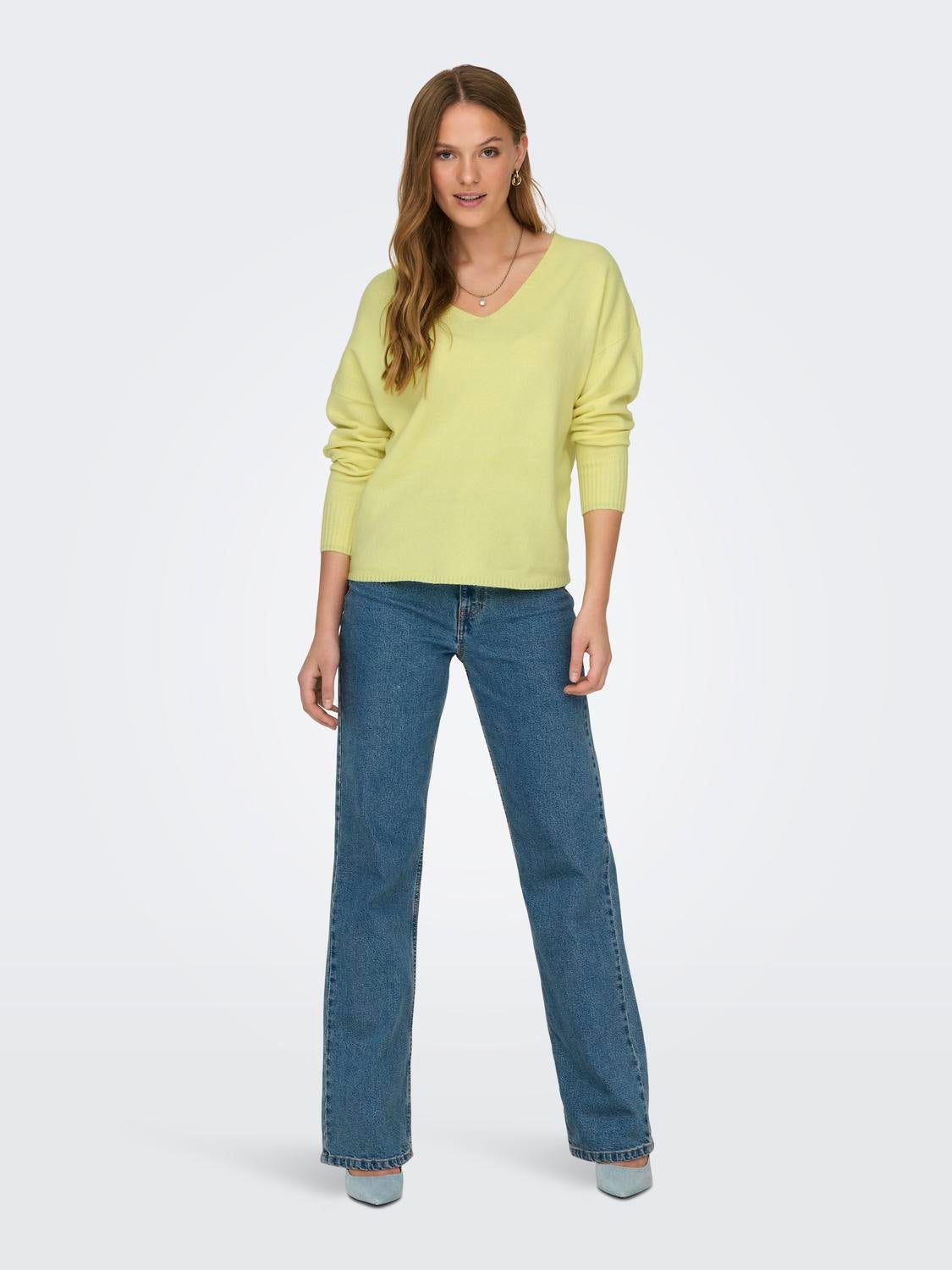 ONLRICA Strickpullover Yellow Pear