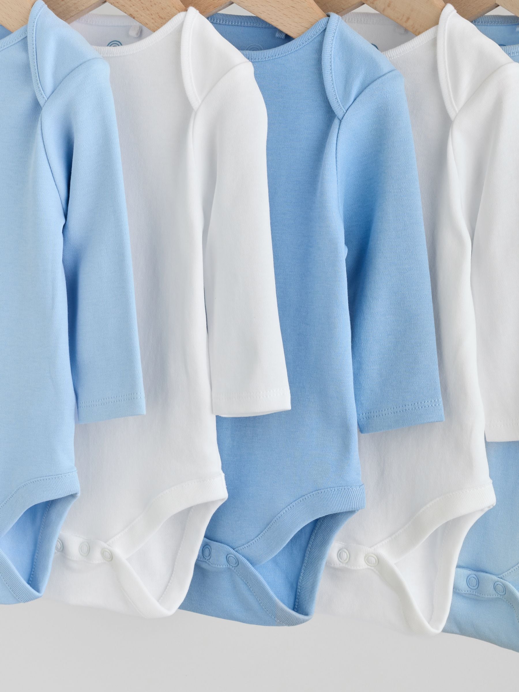 Blauw - Rompertjes met lange mouwen