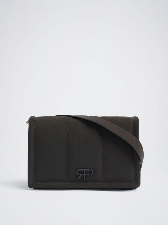 Bolsa de ombro acolchoada - Preta
