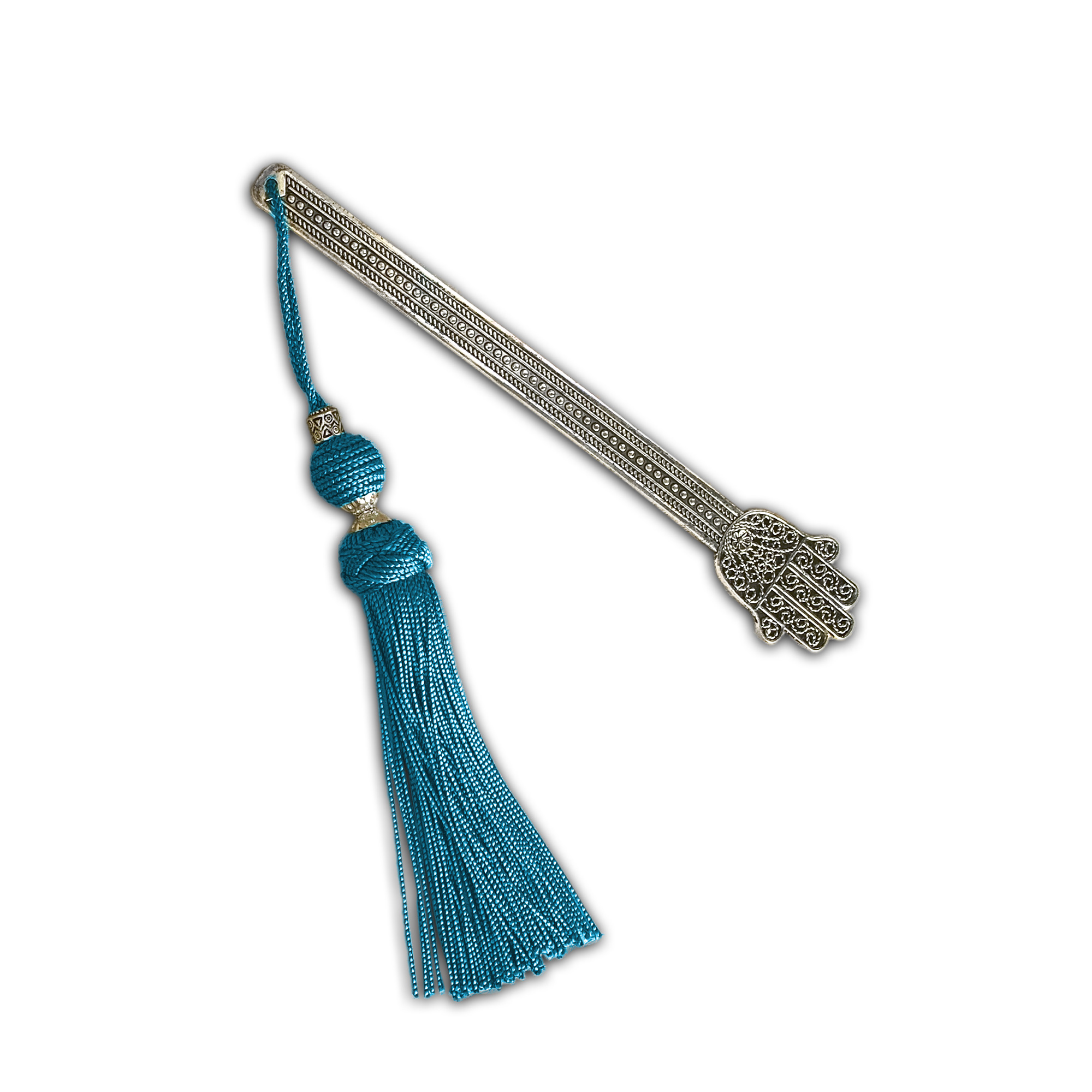 Lesezeichen 'Fatima' mit Troddel, hellblau, L 18 cm, B 3 cm günstig bestellen
