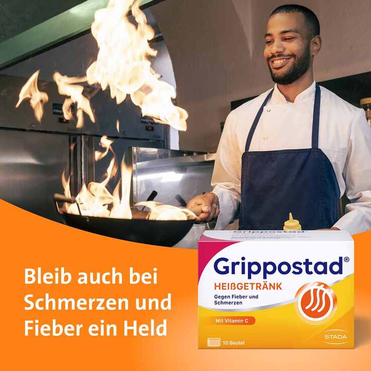 Grippostad Heißgetränk bei Schmerzen und Fieber , 10 St