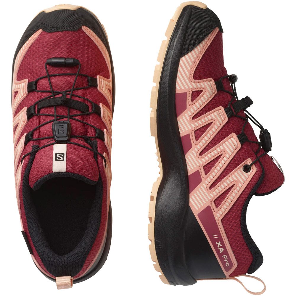 Salomon XA Pro V8 CSWP Wanderschuhe Junior earth red black almond cream