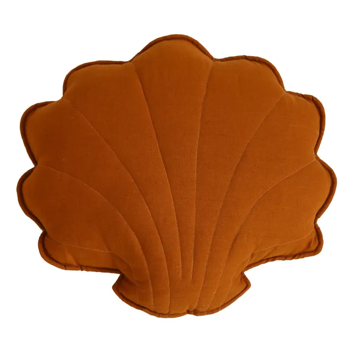 Moi Mili Coussin Coquillage en lin | Caramel