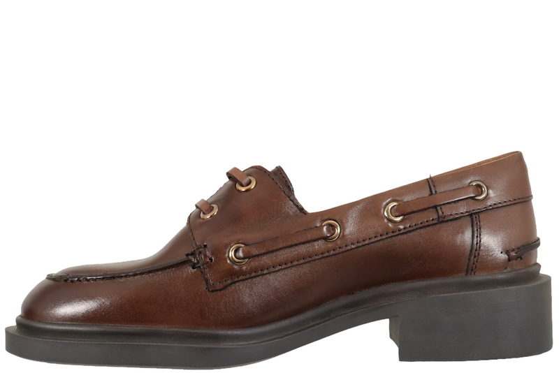 COPENHAGEN SHOES THE BIG WISH SEJLERSKO I BRUNT SKIND