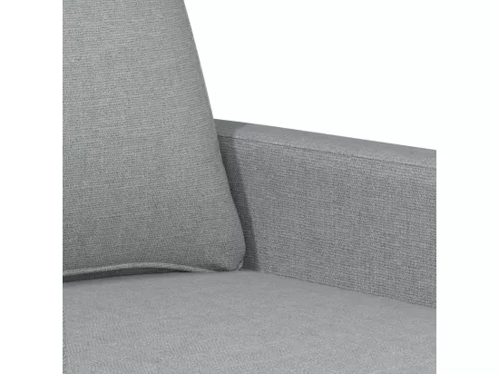 Ensemble de canapés 3 pcs avec coussins Gris clair Tissu