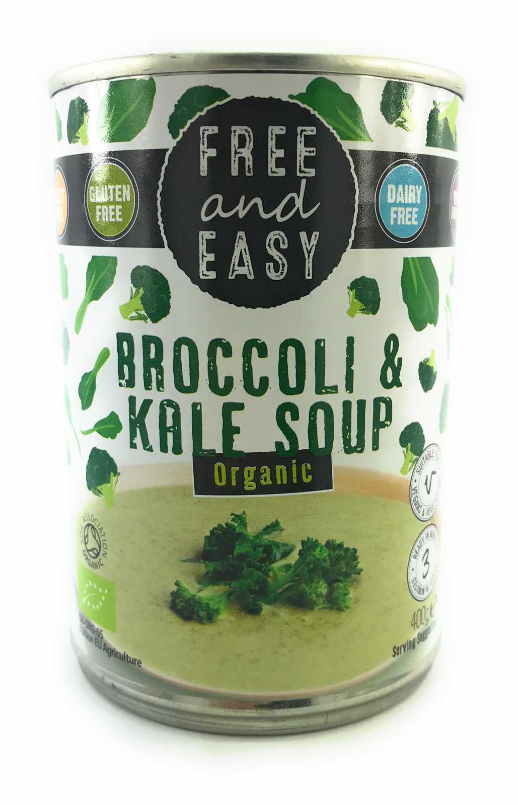 Sopa orgânica de brócolis e couve, fácil e gratuita, 400g