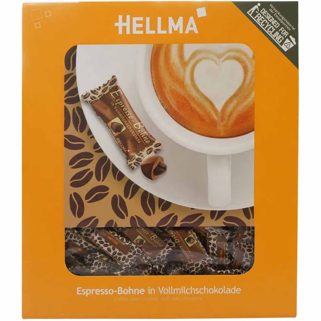 Hellma Espresso Bohne in Vollmilchschokolade 380 Portionen 418g MHD:28.2.26