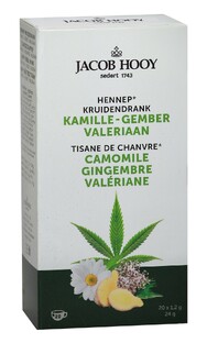 Jacob Hooy Hennep Kamille Gember Valeriaan Kruidendrank 20ST