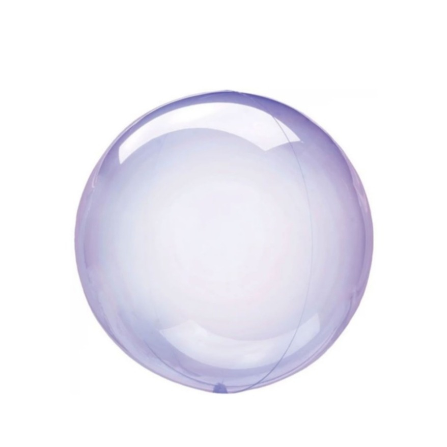 (Ø25cm) Clearz Petite Runder Folien Ballon Party Deko Seifenblasen Luftballon (CLZ25-009) - Lila