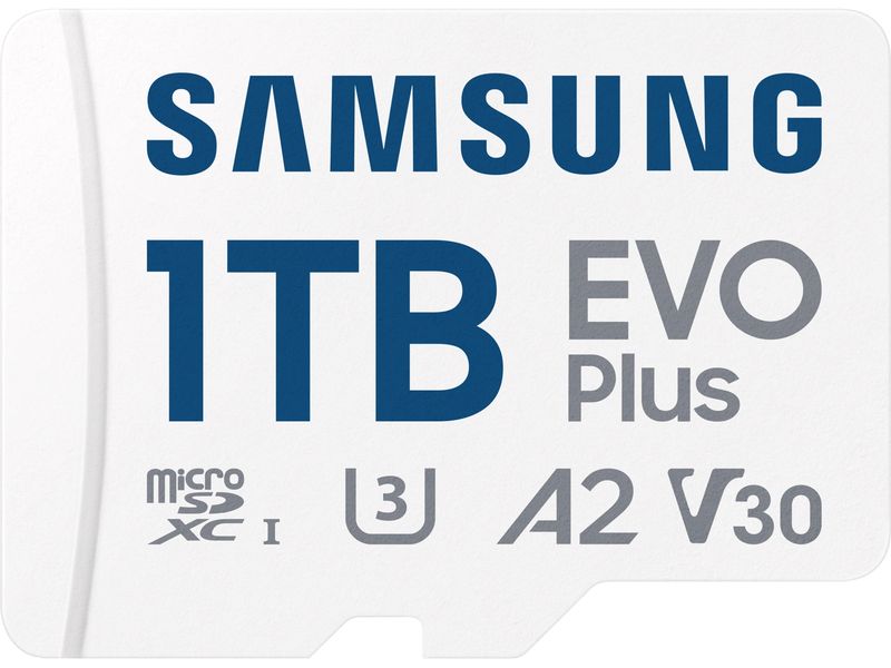 Samsung microSDXC-Karte Evo Plus 1000 GB Auf Geschwindigkeit optimierte microSD Speicherkarte mit SD-Adapter