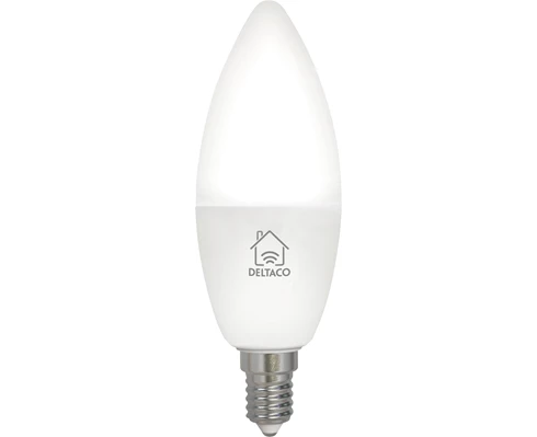 Deltaco Smart E14 Vit, WiFi, 4.5W, 2700K-6500K, dimbar