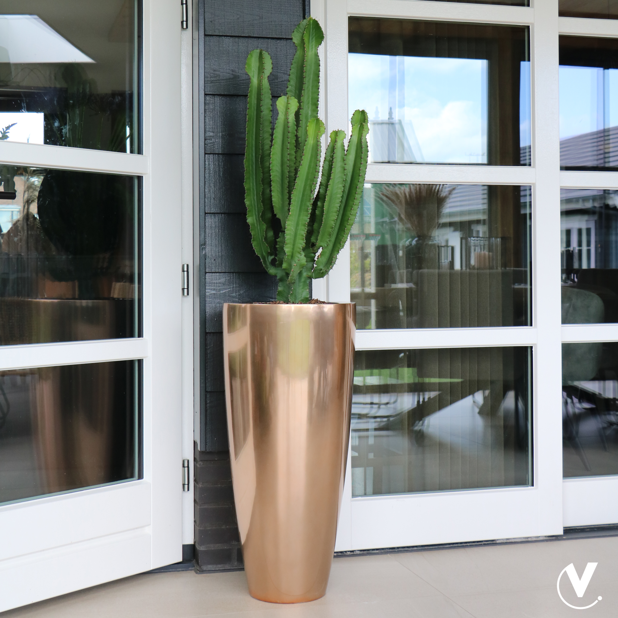 Plantenpot Kentucky S copper Ø37 x H80 cm *Verwacht mid Feb