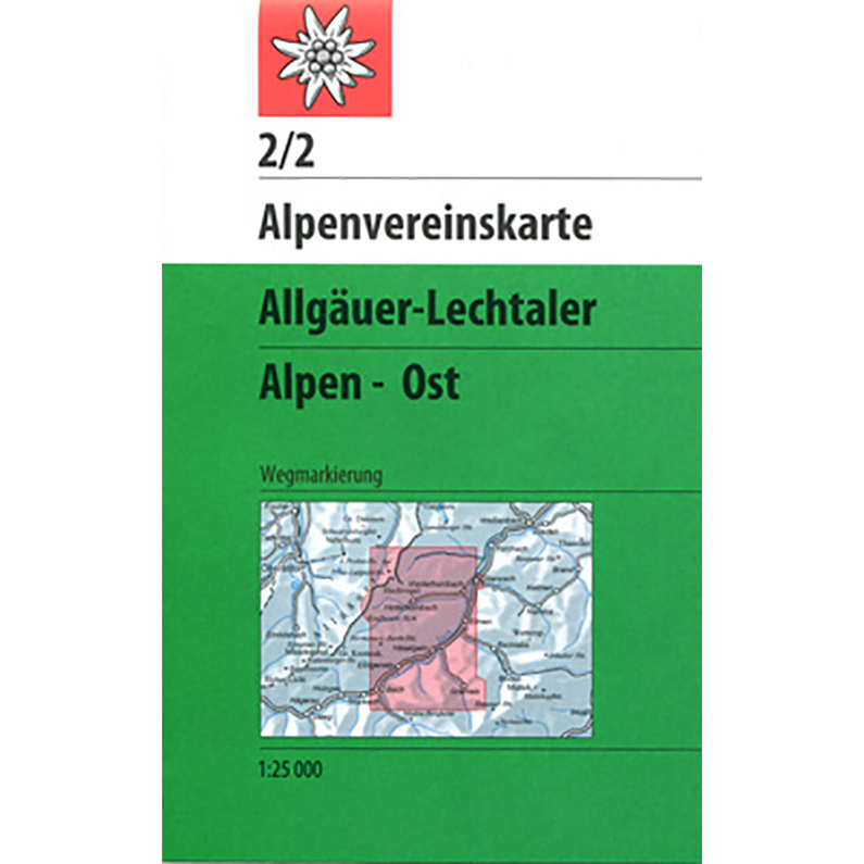 DAV AV-Karte 2/2 Allgäuer- Lechtaler Alpen Ost