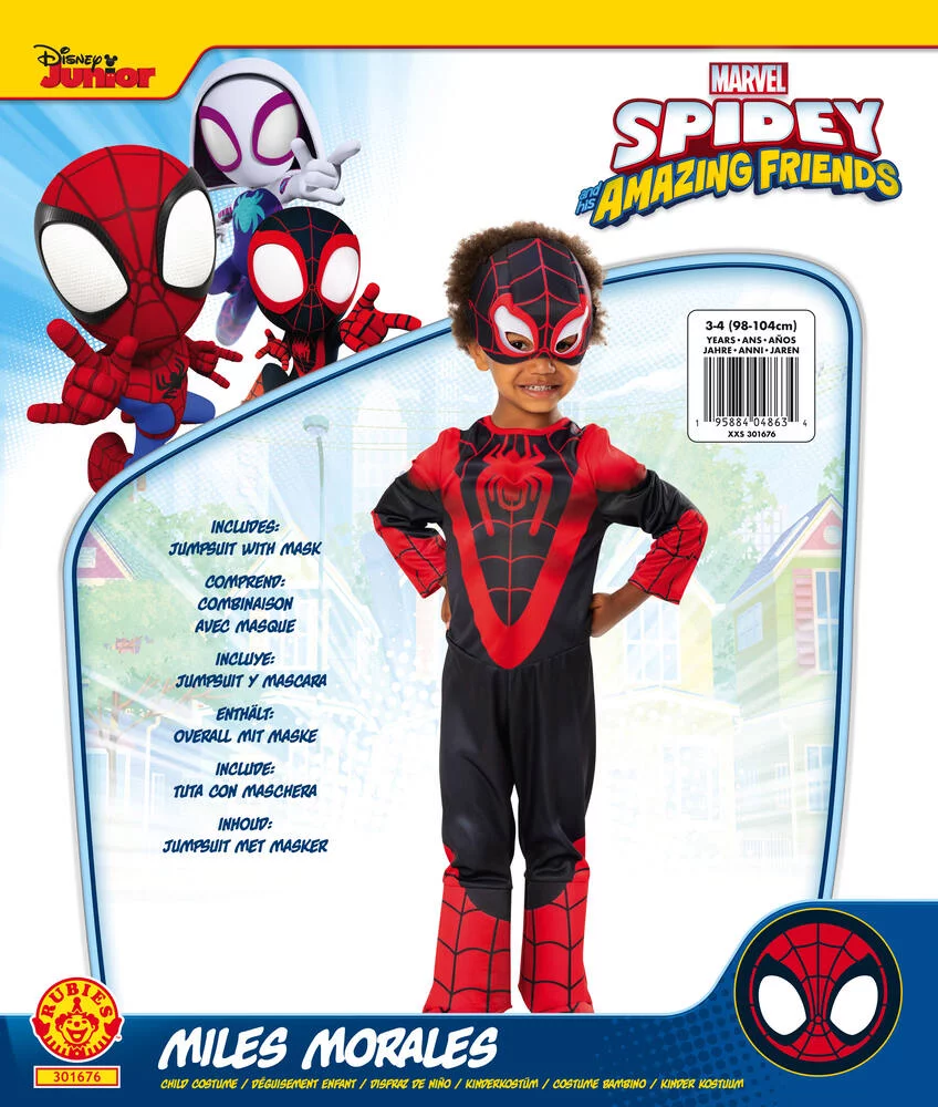 SPIDEY - MILES MORALES DEGUISEMENT TAILLE 3-4 ANS