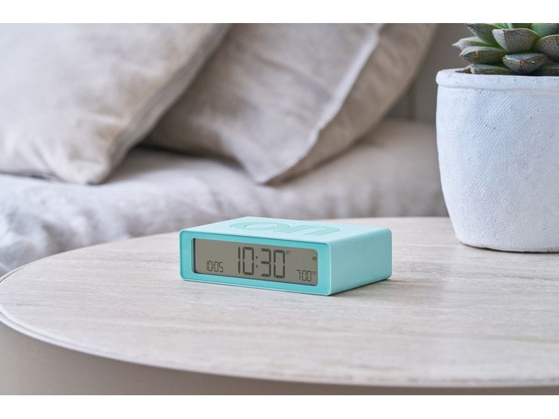Lexon Digitalwecker Flip Mini Mint Mini LCD-Wecker mit Umkehrfunktion (On/Off)