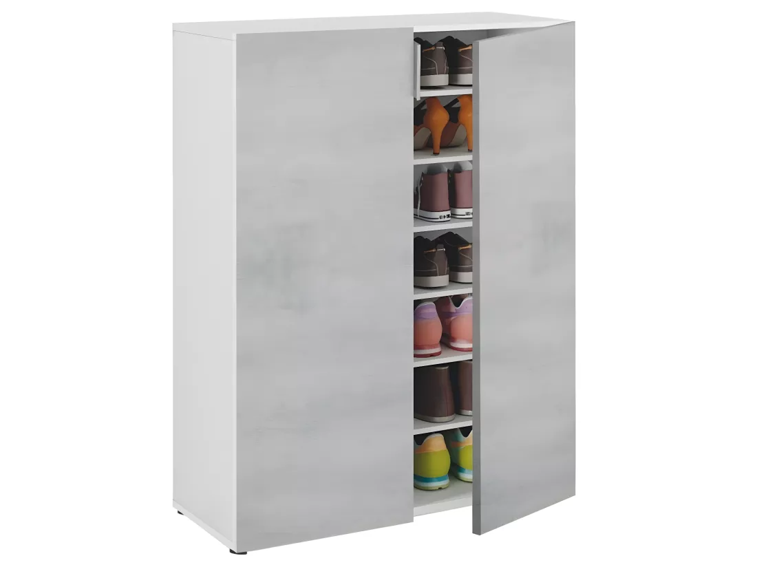Meuble à chaussures 2 portes (28 paires) L72 x H103 cm